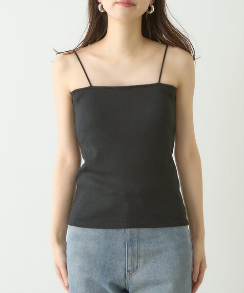 natural couture（ナチュラルクチュール）の「カップ付きベアキャミ（キャミソール・レディース・ベージュ/ブラック/オフホワイト・FREE）」の10枚目の写真