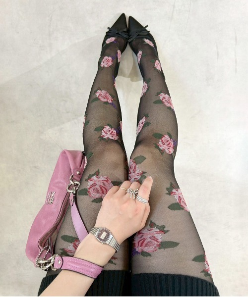 IMARI（イマリ）の「【 IMARI / イマリ 】 フラワー シアー タイツ（タイツ/ストッキング・レディース・ブラック/ホワイト/ブラック系その他2/ブラック系その他/ホワイト系その他2/ブラック系その他3/ホワイト系その他・FREE）」の20枚目の写真