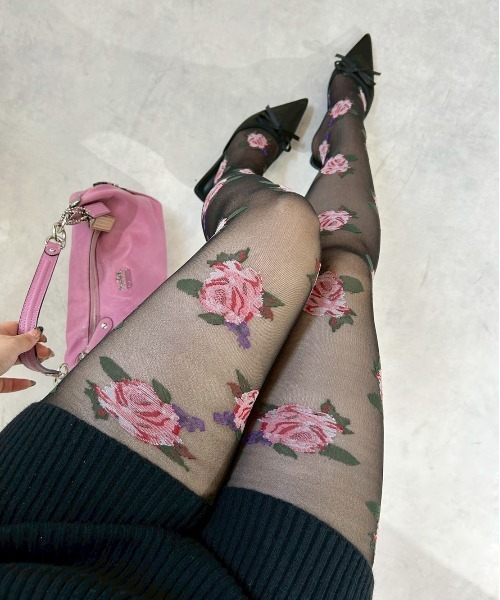 IMARI（イマリ）の「【 IMARI / イマリ 】 フラワー シアー タイツ（タイツ/ストッキング・レディース・ブラック/ホワイト/ブラック系その他2/ブラック系その他/ホワイト系その他2/ブラック系その他3/ホワイト系その他・FREE）」の21枚目の写真