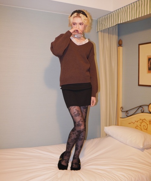 IMARI（イマリ）の「【 IMARI / イマリ 】 フラワー シアー タイツ（タイツ/ストッキング・レディース・ブラック/ホワイト/ブラック系その他2/ブラック系その他/ホワイト系その他2/ブラック系その他3/ホワイト系その他・FREE）」の13枚目の写真