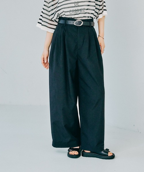 LEPSIM（レプシィム）の「3タックデザインパンツ　322133（その他パンツ・レディース・カーキブラウン/ベージュ/ブラック・LARGE/MEDIUM）」の2枚目の写真