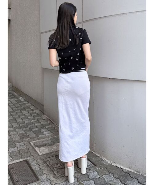 GYDA（ジェイダ）の「GD JQ DEEPスリットLONGスカートライクショートパンツ（スカート・レディース・ブラック/グレー/オフホワイト・FREE）」の7枚目の写真