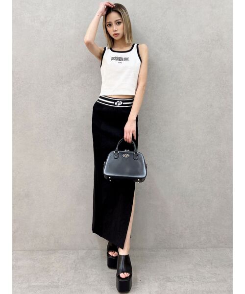 GYDA（ジェイダ）の「GD JQ DEEPスリットLONGスカートライクショートパンツ（スカート・レディース・ブラック/グレー/オフホワイト・FREE）」の10枚目の写真