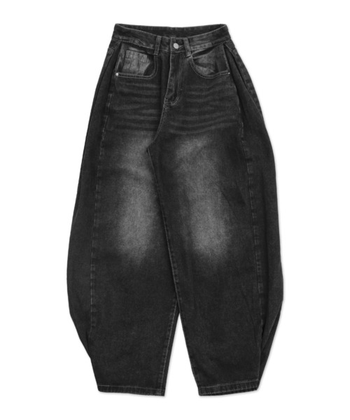 dispark（ディスパーク）の「WEGO/ブラストワイドデニム（デニムパンツ・レディース・ブラック/ダークインディゴブルー・MEDIUM/SMALL）」の14枚目の写真