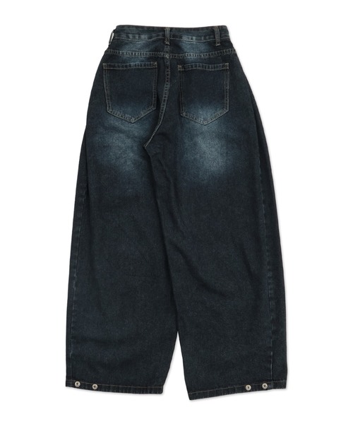 dispark（ディスパーク）の「WEGO/ブラストワイドデニム（デニムパンツ・レディース・ブラック/ダークインディゴブルー・MEDIUM/SMALL）」の15枚目の写真