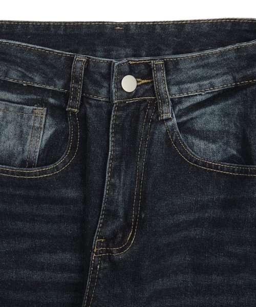 dispark（ディスパーク）の「WEGO/ブラストワイドデニム（デニムパンツ・レディース・ブラック/ダークインディゴブルー・MEDIUM/SMALL）」の17枚目の写真