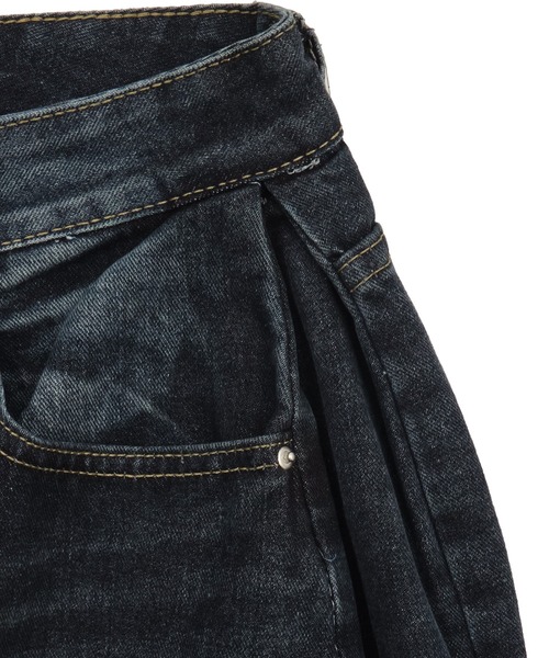 dispark（ディスパーク）の「WEGO/ブラストワイドデニム（デニムパンツ・レディース・ブラック/ダークインディゴブルー・MEDIUM/SMALL）」の20枚目の写真