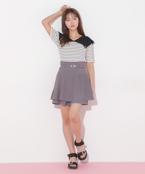 JILL by JILL STUART（ジルバイジルスチュアート）の「◇プリーツミニスカパン（その他パンツ・レディース・グレー/ブラック・MEDIUM/SMALL）」の18枚目の写真