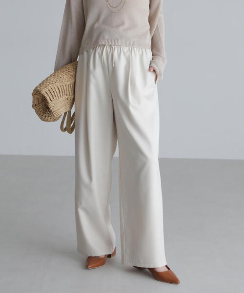 FREE'S MART（フリーズマート）の「◆ワイドストレートイージーパンツ（その他パンツ・レディース・ベージュ/ホワイト/ブラック・SMALL/MEDIUM）」の2枚目の写真