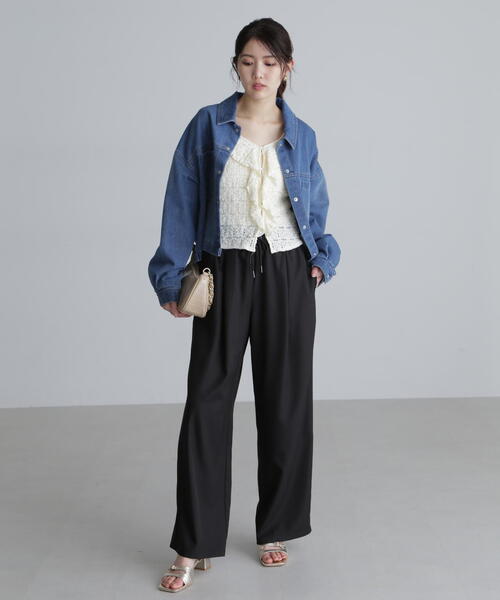 FREE'S MART（フリーズマート）の「◆ワイドストレートイージーパンツ（その他パンツ・レディース・ベージュ/ホワイト/ブラック・SMALL/MEDIUM）」の7枚目の写真