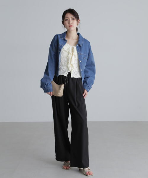 FREE'S MART（フリーズマート）の「◆ワイドストレートイージーパンツ（その他パンツ・レディース・ベージュ/ホワイト/ブラック・SMALL/MEDIUM）」の8枚目の写真