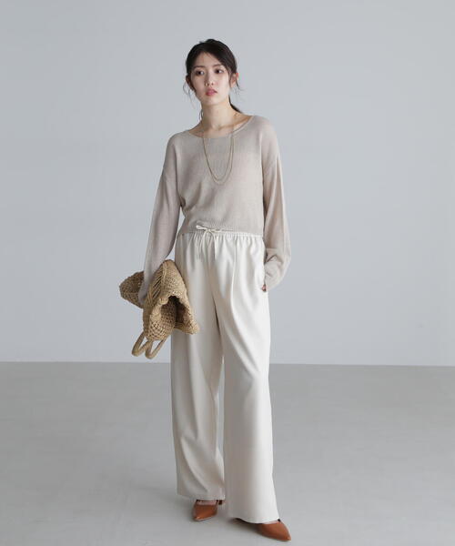 FREE'S MART（フリーズマート）の「◆ワイドストレートイージーパンツ（その他パンツ・レディース・ベージュ/ホワイト/ブラック・SMALL/MEDIUM）」の13枚目の写真