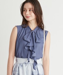 セルフォード　半袖　ブラウス、Tシャツ　紺色 CELFORD｜セルフォードのシャツ/ブラウス（ブルー・ネイビー