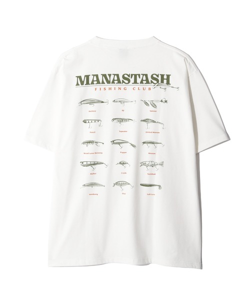 MANASTASH（マナスタッシュ）の「MANASTASH/マナスタッシュ　PUMICE TEE LURE/パミスTシャツルアー（Tシャツ/カットソー・メンズ・ホワイト/ブルー・S/M/L/XL）」の3枚目の写真