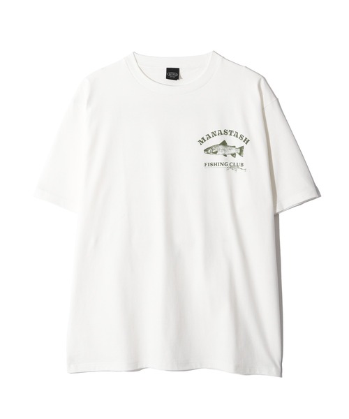 MANASTASH（マナスタッシュ）の「MANASTASH/マナスタッシュ　PUMICE TEE LURE/パミスTシャツルアー（Tシャツ/カットソー・メンズ・ホワイト/ブルー・S/M/L/XL）」の4枚目の写真