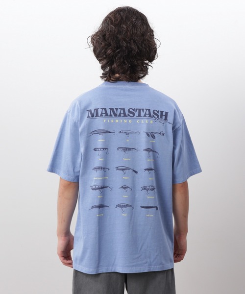 MANASTASH（マナスタッシュ）の「MANASTASH/マナスタッシュ　PUMICE TEE LURE/パミスTシャツルアー（Tシャツ/カットソー・メンズ・ホワイト/ブルー・S/M/L/XL）」の14枚目の写真
