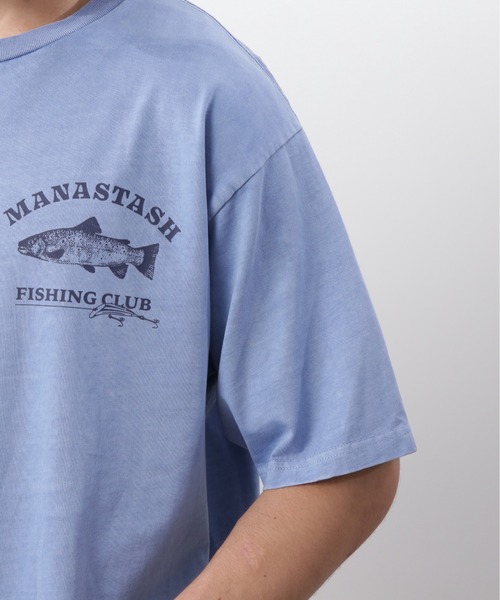 MANASTASH（マナスタッシュ）の「MANASTASH/マナスタッシュ　PUMICE TEE LURE/パミスTシャツルアー（Tシャツ/カットソー・メンズ・ホワイト/ブルー・S/M/L/XL）」の16枚目の写真