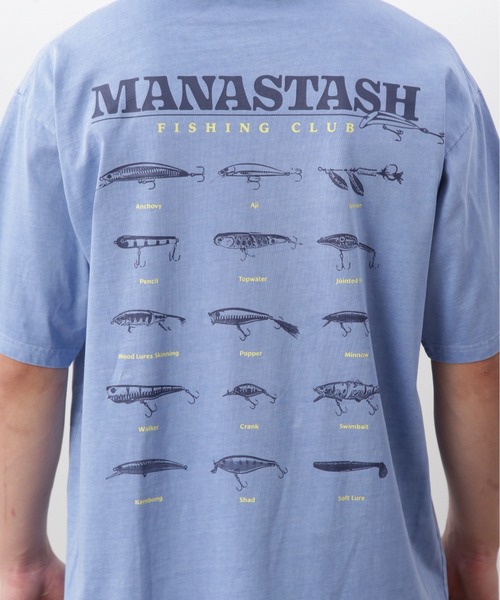 MANASTASH（マナスタッシュ）の「MANASTASH/マナスタッシュ　PUMICE TEE LURE/パミスTシャツルアー（Tシャツ/カットソー・メンズ・ホワイト/ブルー・S/M/L/XL）」の18枚目の写真
