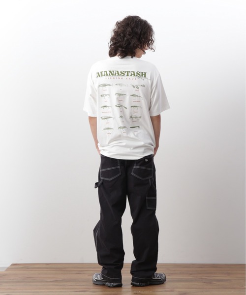 MANASTASH（マナスタッシュ）の「MANASTASH/マナスタッシュ　PUMICE TEE LURE/パミスTシャツルアー（Tシャツ/カットソー・メンズ・ホワイト/ブルー・S/M/L/XL）」の8枚目の写真