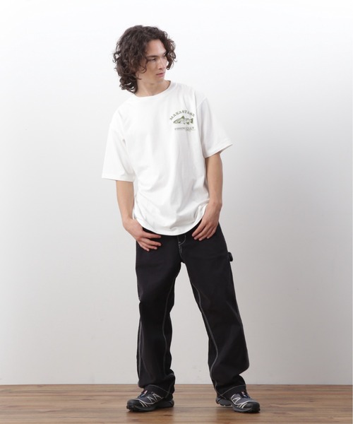 MANASTASH（マナスタッシュ）の「MANASTASH/マナスタッシュ　PUMICE TEE LURE/パミスTシャツルアー（Tシャツ/カットソー・メンズ・ホワイト/ブルー・S/M/L/XL）」の9枚目の写真