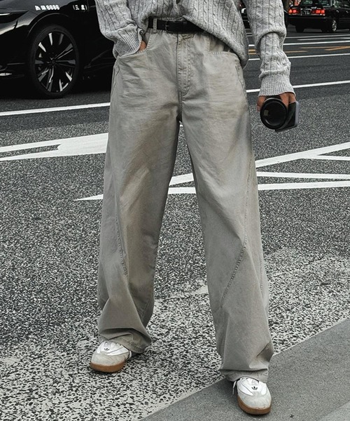 ASCLO（エジュクロ）の「ASCLO／コットン切り替えラインパンツ（その他パンツ・メンズ・ブラック/ライトグレー・MEDIUM/LARGE）」の2枚目の写真