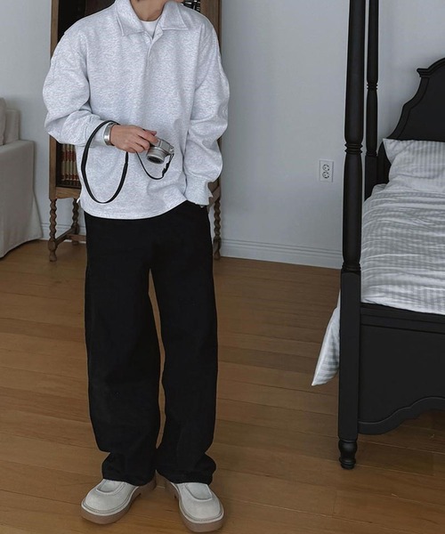 ASCLO（エジュクロ）の「ASCLO／コットン切り替えラインパンツ（その他パンツ・メンズ・ブラック/ライトグレー・MEDIUM/LARGE）」の8枚目の写真