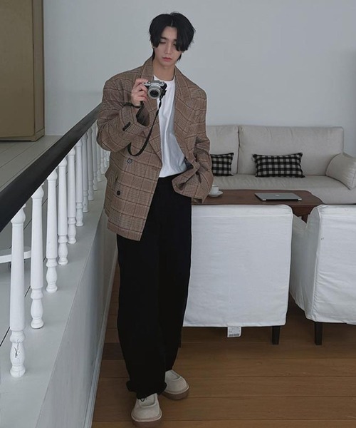 ASCLO（エジュクロ）の「ASCLO／コットン切り替えラインパンツ（その他パンツ・メンズ・ブラック/ライトグレー・MEDIUM/LARGE）」の10枚目の写真