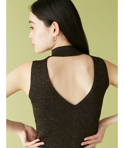 LILY BROWN（リリーブラウン）の「カップインリブニットトップス（ニット/セーター・レディース・アイボリー/ブラック/ミント・FREE）」の10枚目の写真