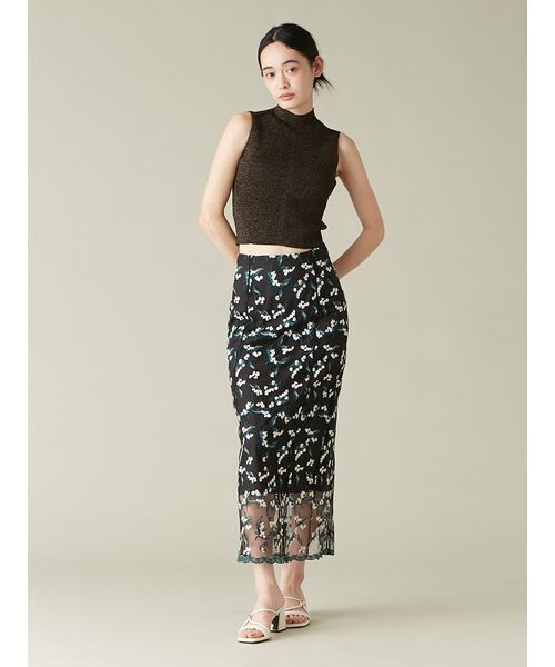 LILY BROWN（リリーブラウン）の「カップインリブニットトップス（ニット/セーター・レディース・アイボリー/ブラック/ミント・FREE）」の12枚目の写真