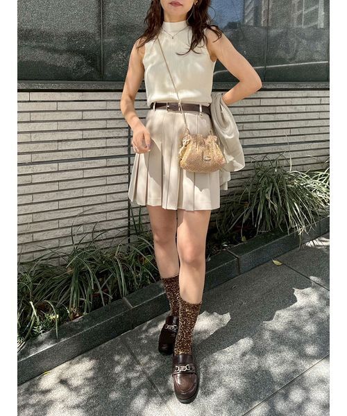 LILY BROWN（リリーブラウン）の「カップインリブニットトップス（ニット/セーター・レディース・アイボリー/ブラック/ミント・FREE）」の14枚目の写真