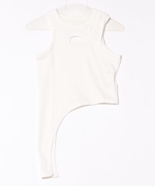 FIG&VIPER（フィグアンドバイパー）の「アシメデザインタンク（タンクトップ・レディース・ホワイト/ブラック・FREE）」の19枚目の写真