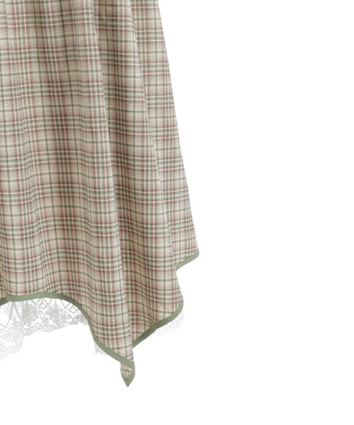 axes femme POETIQUE（アクシーズファムポエティック）の「チェックイレヘムスカート（スカート・レディース・ブラック/オレンジ/ベージュ・MEDIUM）」の17枚目の写真