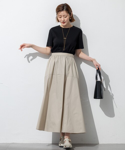 23区 L(ニジュウサンクオオキイサイズ)の「【速乾性/汗じみ防止】ベーシック IT Tシャツ(Tシャツ/カットソー・レディース・ホワイト系/ブラック系・48/44/46)」の12枚目の写真