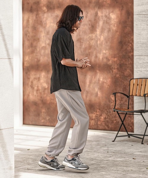 CAMBIO(カンビオ)の「mp13675-TRイージーストレートタックパンツ(その他パンツ・メンズ・ブラック/オリーブ/ベージュ・XL/L/M)」の20枚目の写真