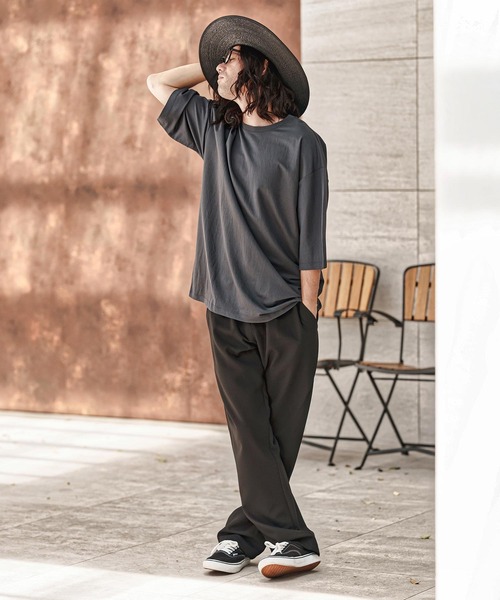 CAMBIO(カンビオ)の「mp13675-TRイージーストレートタックパンツ(その他パンツ・メンズ・ブラック/オリーブ/ベージュ・XL/L/M)」の13枚目の写真