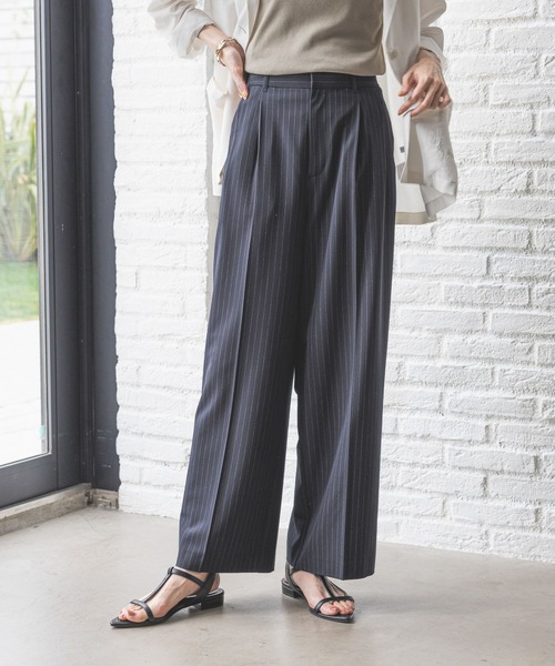 GLOBAL WORK（グローバルワーク）の「ウツクシルエットDRYワイドパンツ/289061（その他パンツ・レディース・アイボリー/ブラック/ライトグレー/ネイビー/ベージュ/グレー系その他5・X-SMALL/SMALL/MEDIUM/LARGE/X-LARGE/XX-LARGE）」の10枚目の写真