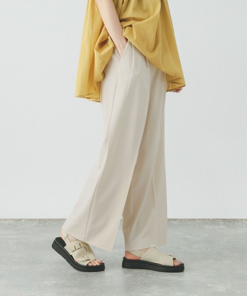 GLOBAL WORK（グローバルワーク）の「ウツクシルエットDRYワイドパンツ/289061（その他パンツ・レディース・アイボリー/ブラック/ライトグレー/ネイビー/ベージュ/グレー系その他5・X-SMALL/SMALL/MEDIUM/LARGE/X-LARGE/XX-LARGE）」の15枚目の写真