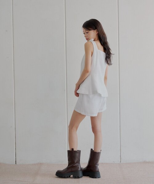 Chico（チコ）の「【セットアップ対応】ツイードショートパンツ（その他パンツ・レディース・ホワイト系その他/ホワイト/ブラック・FREE）」の10枚目の写真