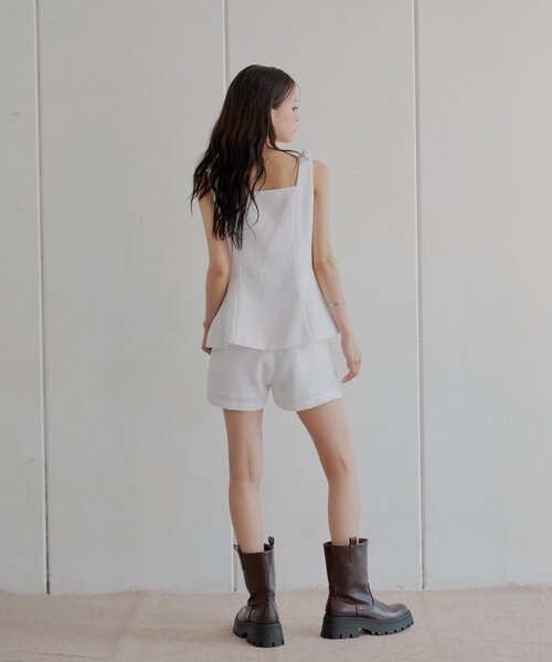 Chico（チコ）の「【セットアップ対応】ツイードショートパンツ（その他パンツ・レディース・ホワイト系その他/ホワイト/ブラック・FREE）」の11枚目の写真