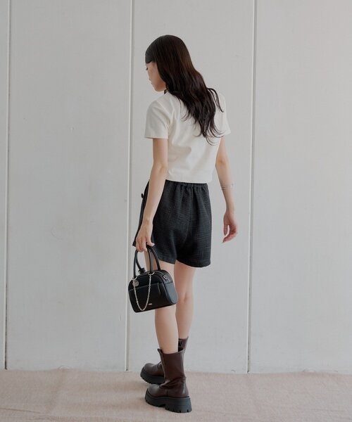 Chico（チコ）の「【セットアップ対応】ツイードショートパンツ（その他パンツ・レディース・ホワイト系その他/ホワイト/ブラック・FREE）」の16枚目の写真