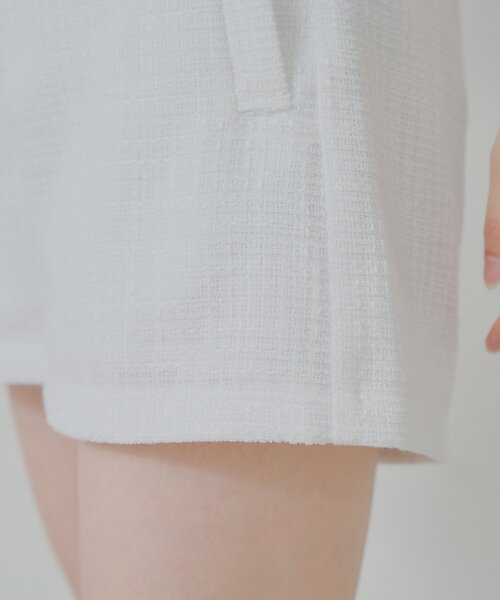 Chico（チコ）の「【セットアップ対応】ツイードショートパンツ（その他パンツ・レディース・ホワイト系その他/ホワイト/ブラック・FREE）」の6枚目の写真