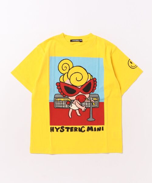 HYSTERIC MINI(ヒステリックミニ)の「Hystericmini SELFISH BABY ROCK'N ROLL 半袖Tシャツ(Tシャツ/カットソー・キッズ・イエロー/ホワイト/ブラック・120/110/100)」の3枚目の写真