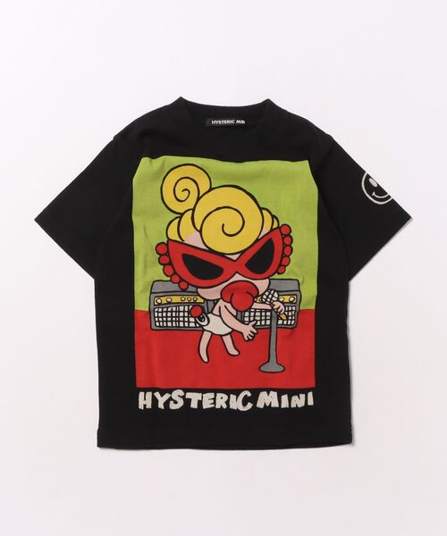 HYSTERIC MINI(ヒステリックミニ)の「Hystericmini SELFISH BABY ROCK'N ROLL 半袖Tシャツ(Tシャツ/カットソー・キッズ・イエロー/ホワイト/ブラック・120/110/100)」の2枚目の写真