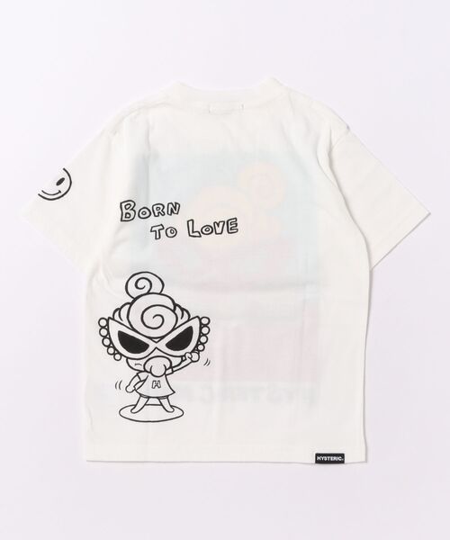HYSTERIC MINI(ヒステリックミニ)の「Hystericmini SELFISH BABY ROCK'N ROLL 半袖Tシャツ(Tシャツ/カットソー・キッズ・イエロー/ホワイト/ブラック・120/110/100)」の4枚目の写真