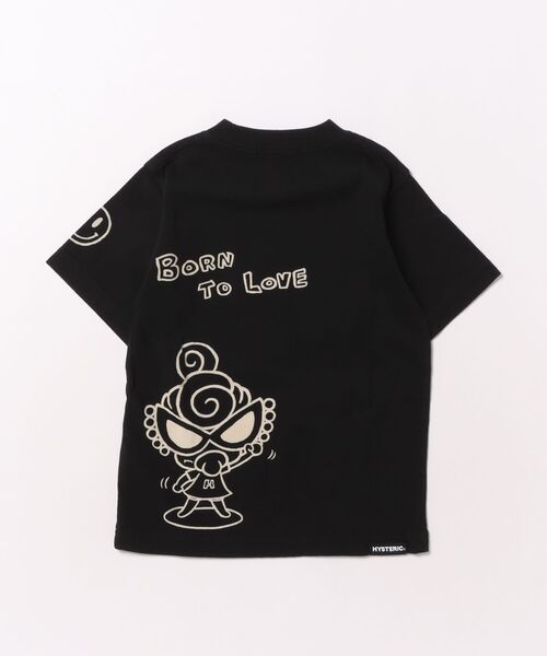 HYSTERIC MINI(ヒステリックミニ)の「Hystericmini SELFISH BABY ROCK'N ROLL 半袖Tシャツ(Tシャツ/カットソー・キッズ・イエロー/ホワイト/ブラック・120/110/100)」の5枚目の写真