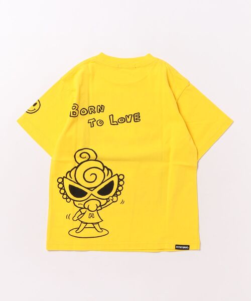 HYSTERIC MINI(ヒステリックミニ)の「Hystericmini SELFISH BABY ROCK'N ROLL 半袖Tシャツ(Tシャツ/カットソー・キッズ・イエロー/ホワイト/ブラック・120/110/100)」の6枚目の写真