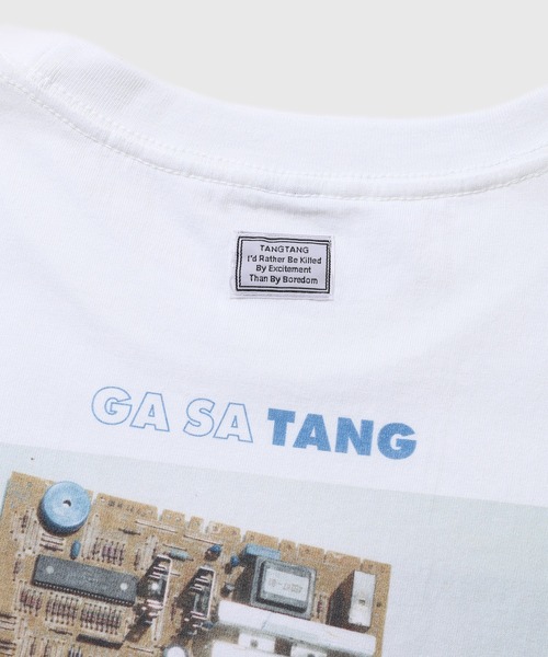 ADAM ET ROPE'(アダムエロペ)の「【TANGTANG/タンタン】GASATANG MEKASTATIONEXP.(Tシャツ/カットソー・メンズ・ホワイト・L/M/S)」の3枚目の写真
