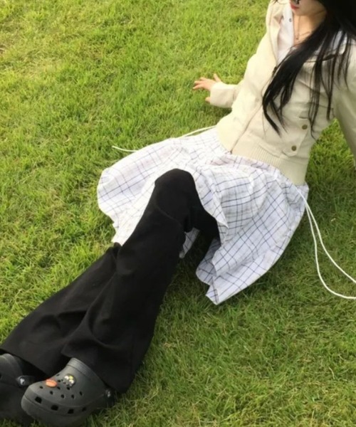 sevens（セブンズ）の「【sevens】SK　チェックフレアスカート（スカート・レディース・ブラック/ホワイト・FREE）」の12枚目の写真
