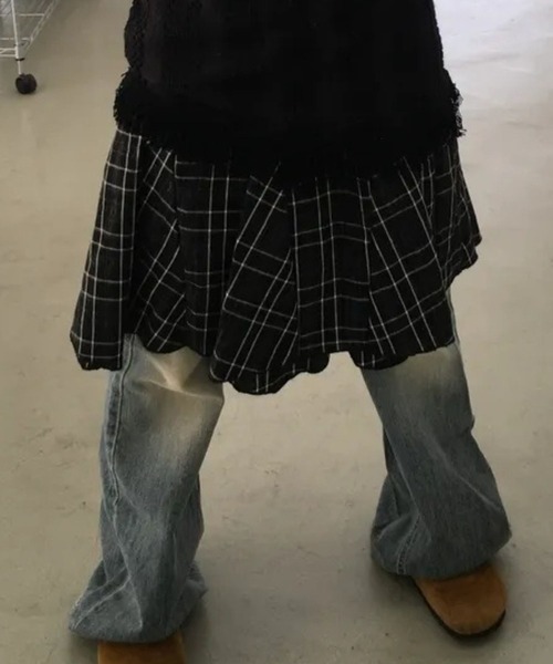 sevens（セブンズ）の「【sevens】SK　チェックフレアスカート（スカート・レディース・ブラック/ホワイト・FREE）」の19枚目の写真