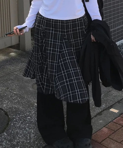 sevens（セブンズ）の「【sevens】SK　チェックフレアスカート（スカート・レディース・ブラック/ホワイト・FREE）」の20枚目の写真
